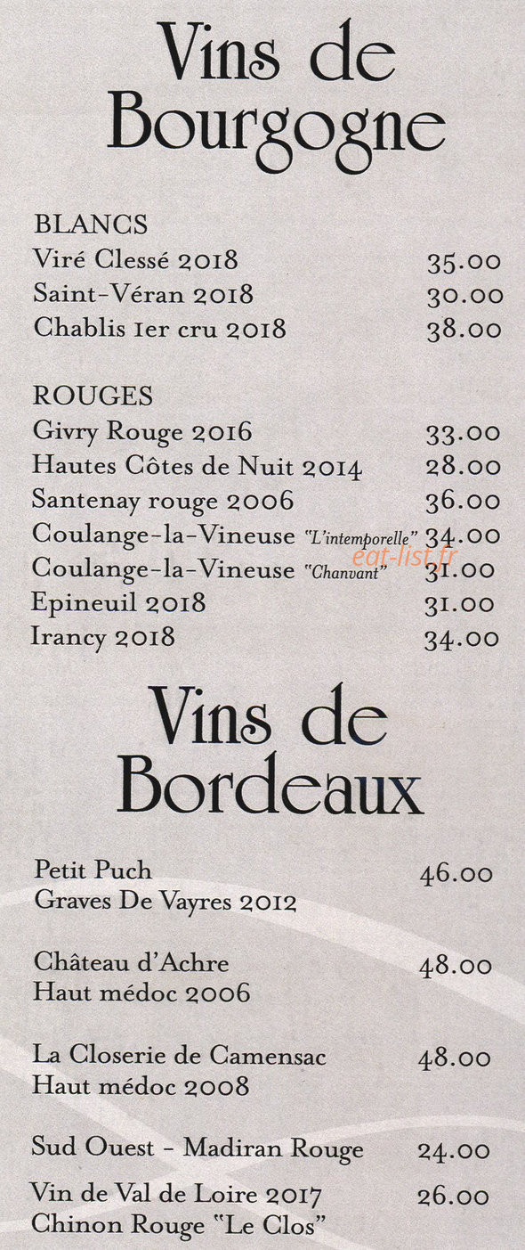 Le Plat d'Etain — carte page 7