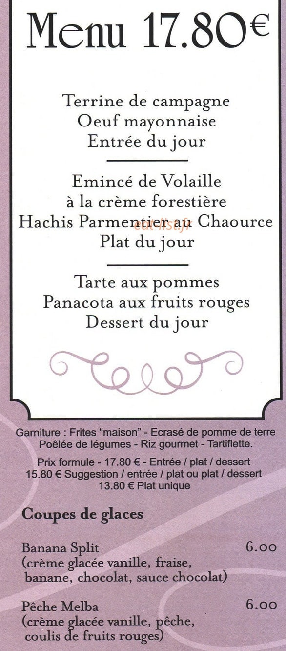 Le Plat d'Etain — carte page 3
