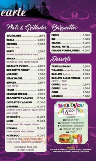 Les saveurs d'istanbul — carte page 3