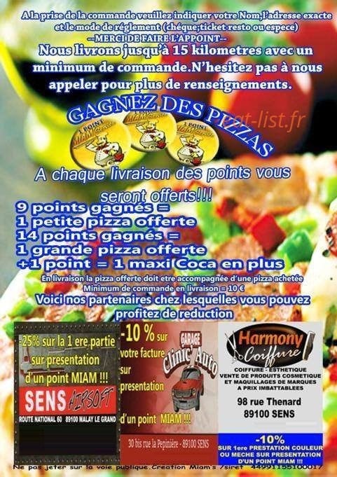 Miam's Service — carte page 3
