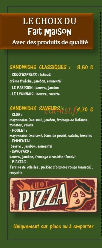 Pizza Express — carte page 2