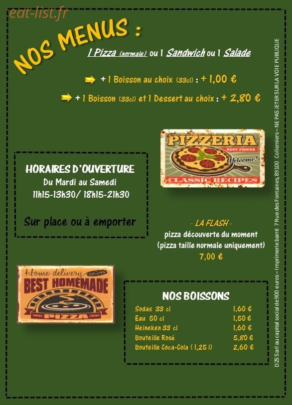Pizza Express — carte page 4