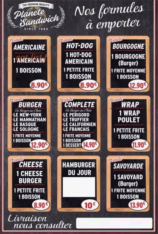 Planète sandwich — carte page 3
