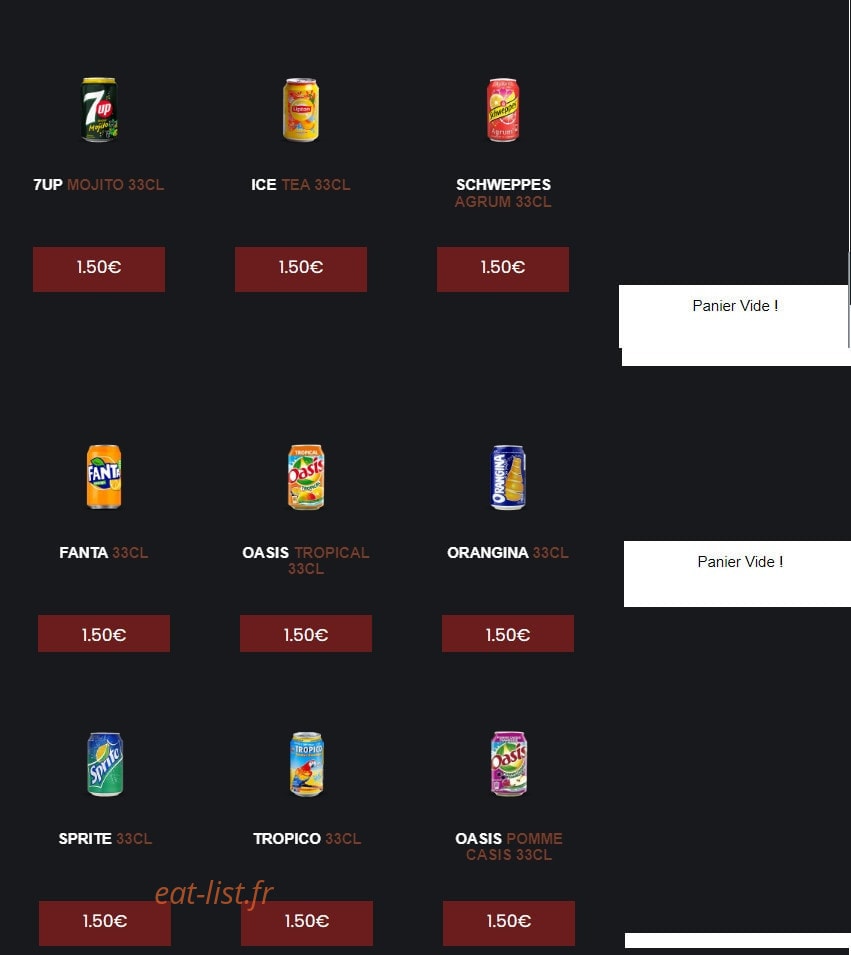 Rapido Food — carte page 16