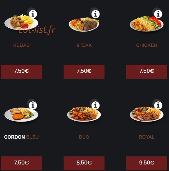 Rapido Food — carte page 6