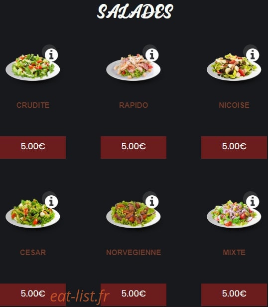 Rapido Food — carte page 14