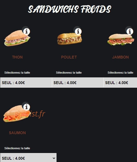 Rapido Food — carte page 8