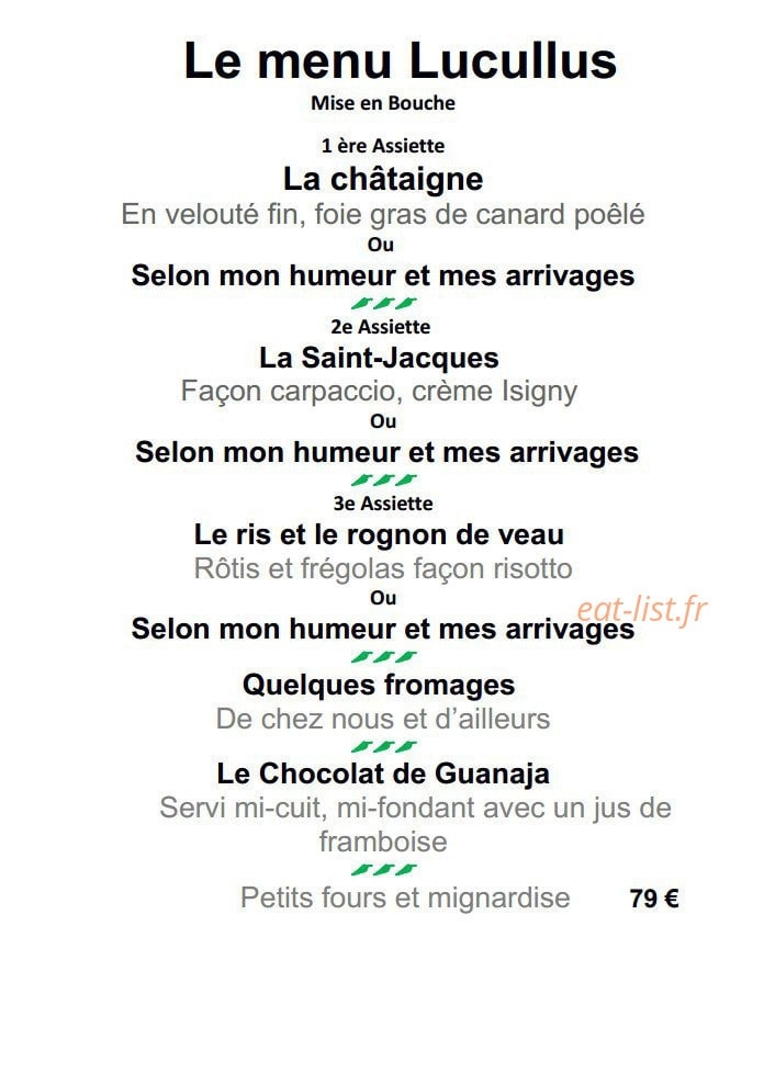 Restaurant La Madeleine — carte page 4