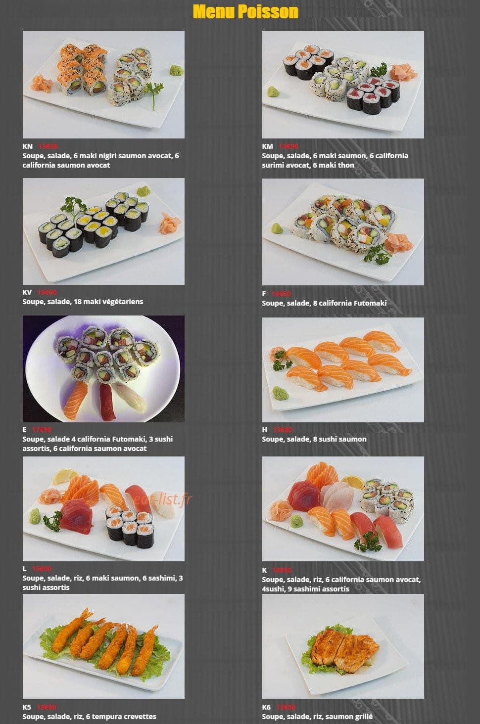 Sushi Kokyou — carte page 4