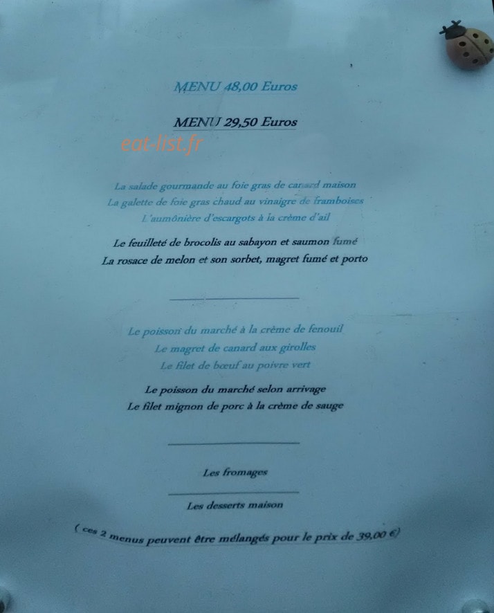 Restaurant La Haie Fleurie — carte page 2