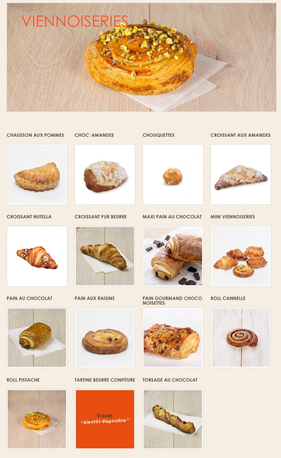 La Croissanterie — carte page 1