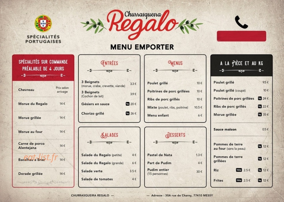 Regalo Churrasqueira — carte page 1