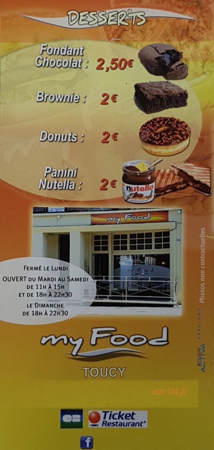 My Food Pizza — carte page 6