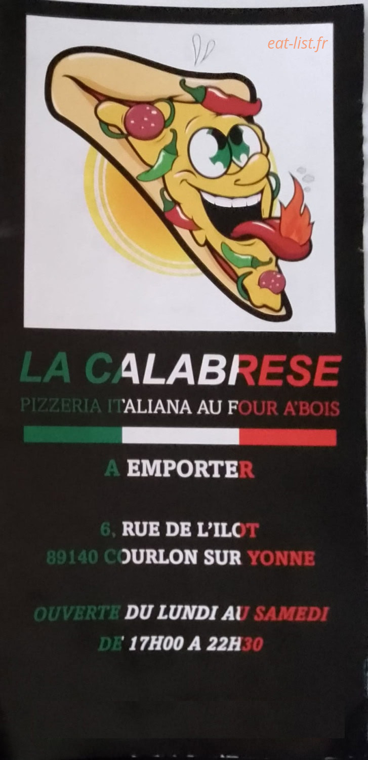 La Calabrese — carte page 1