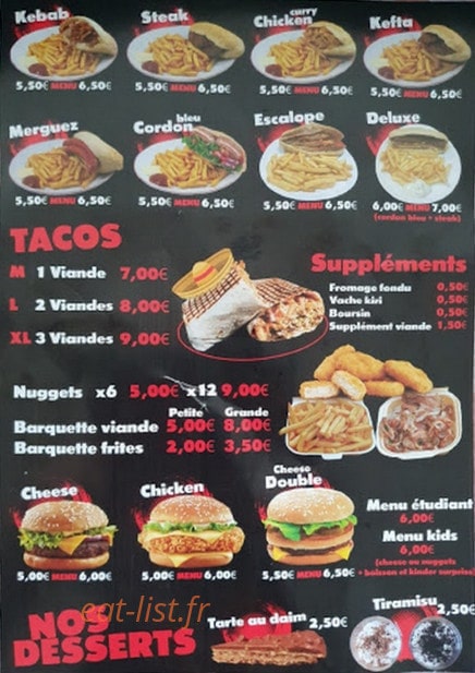 Chez Baki — carte page 2