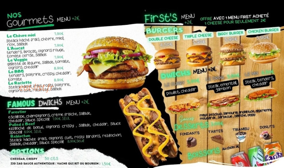 Famous dwich — carte page 2