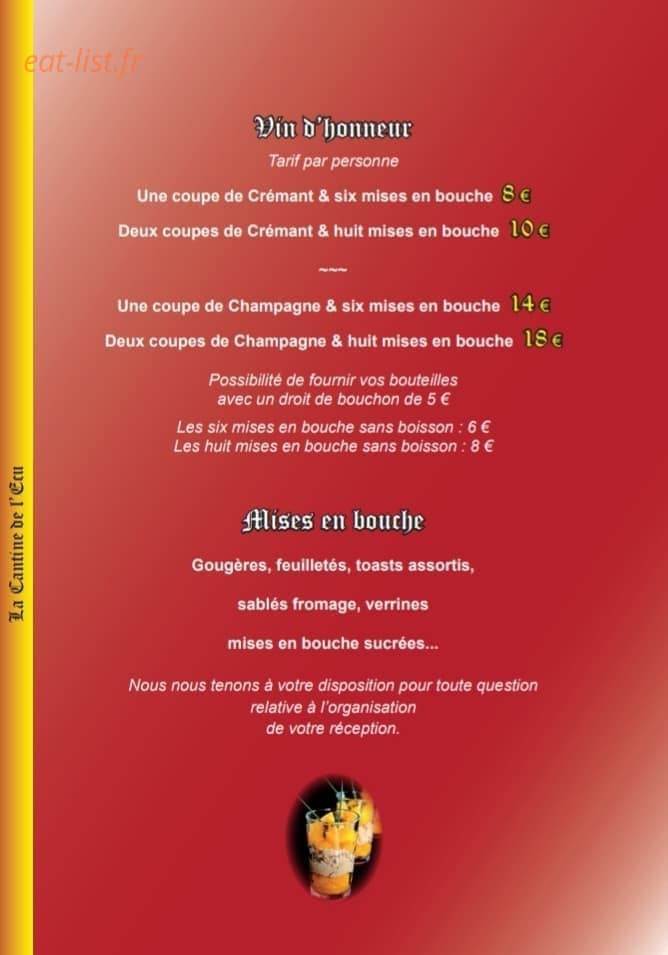 La Cantine de l'Ecu — carte page 6