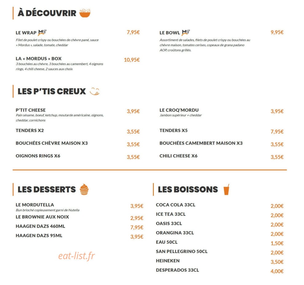 Les Mordus du Burger — carte page 2