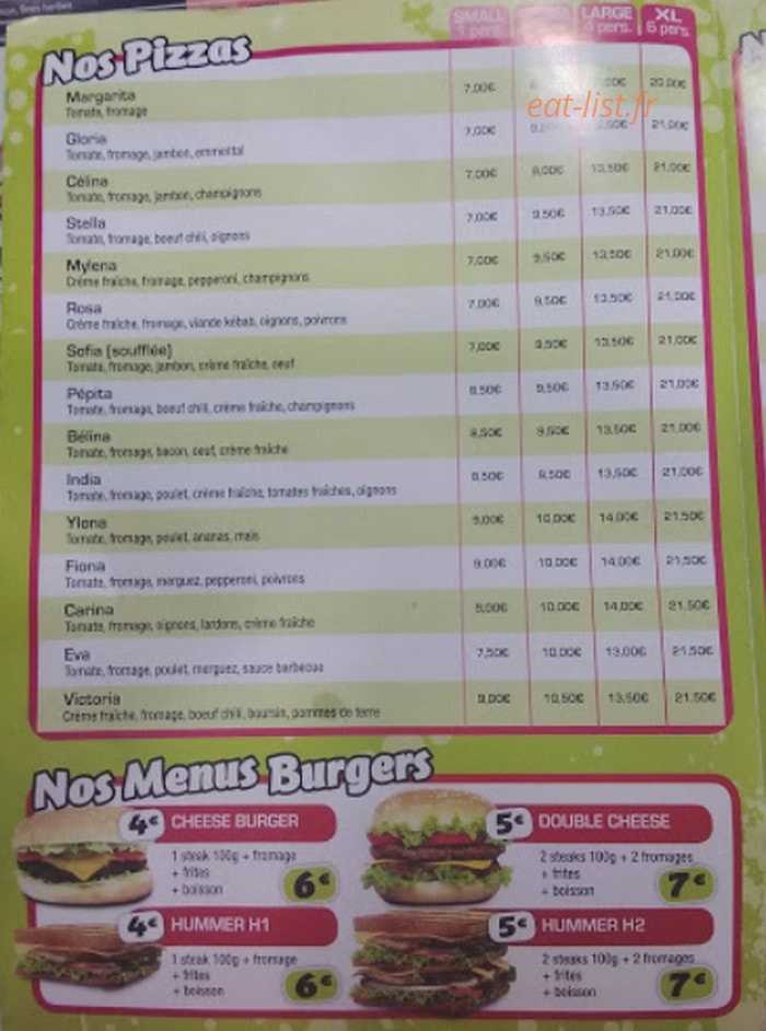 Pizza de la Gare — carte page 2