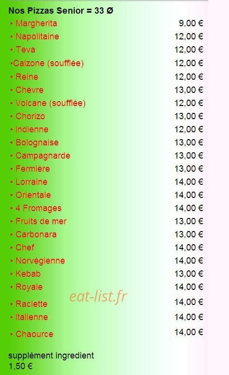 Pizza du Vieux Pont — carte page 2