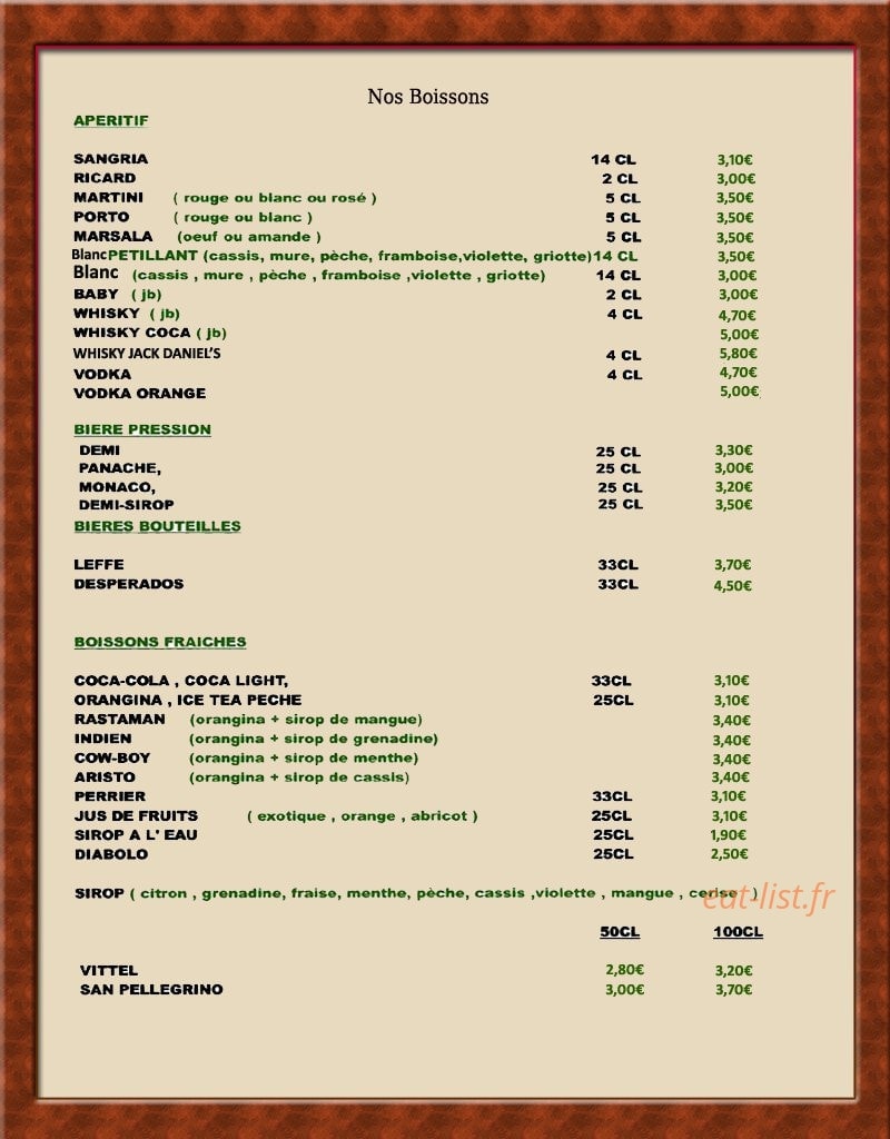 Restauran De Vieux Pont — carte page 5