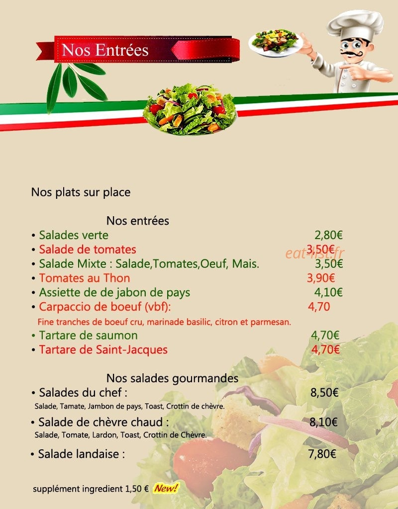 Restauran De Vieux Pont — carte page 3
