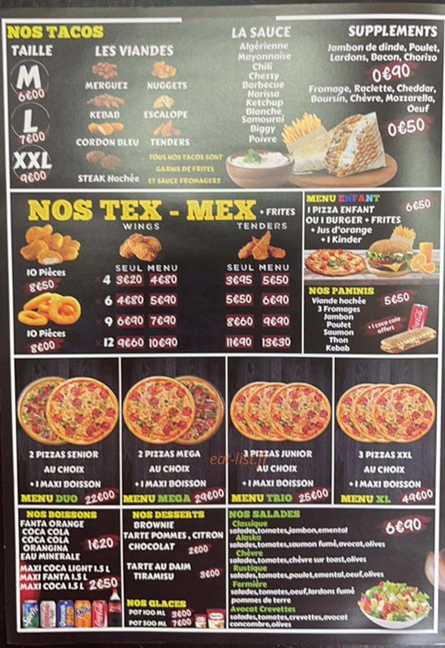Tanit Pizza — carte page 5