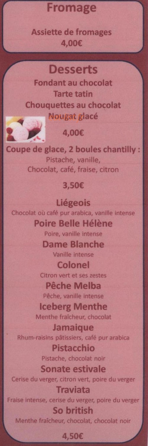 Bar du Château — carte page 4