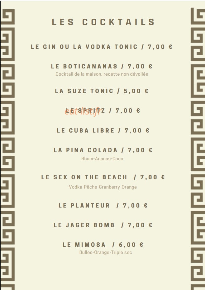 La Botica — carte page 3