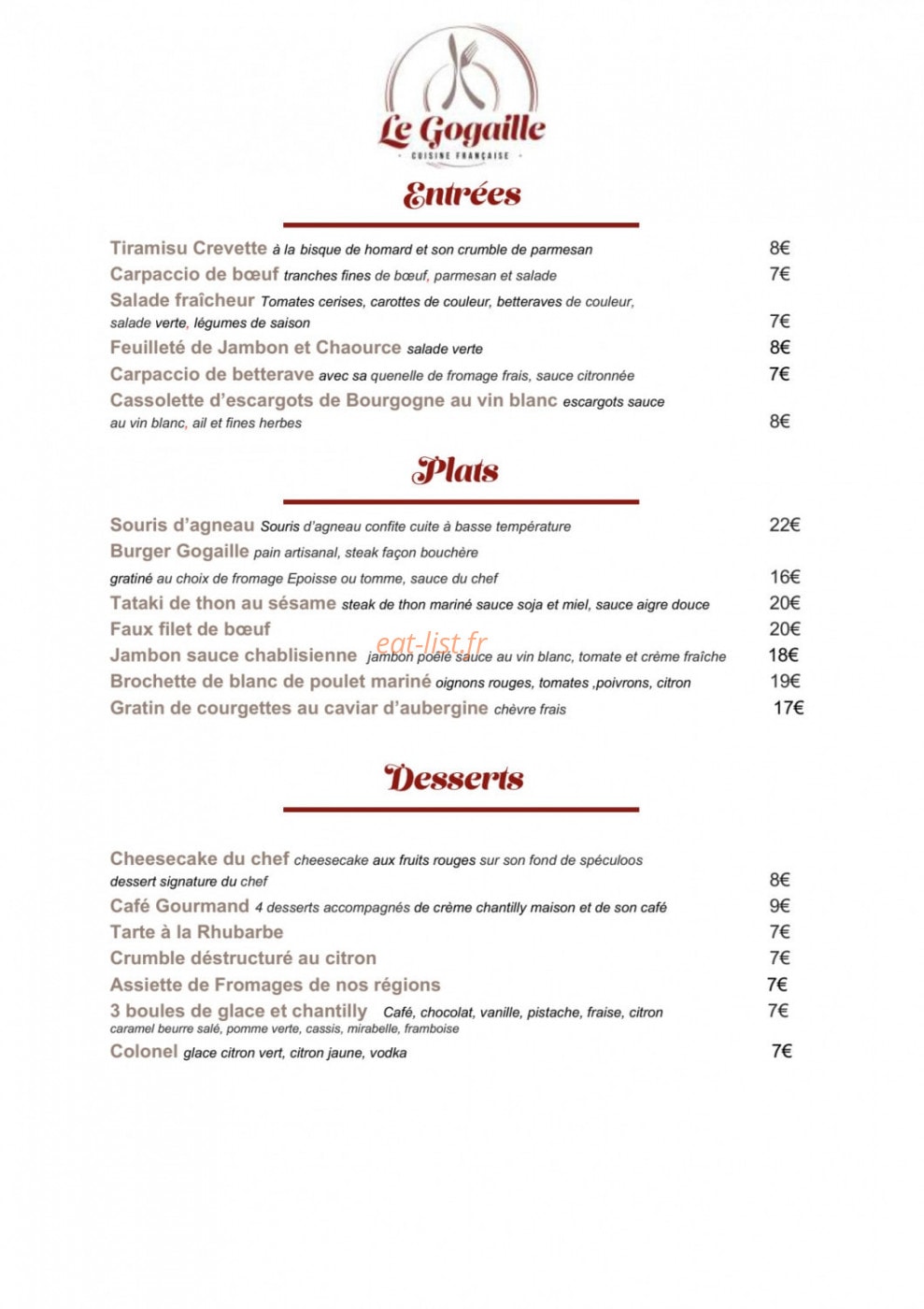 Le Gogaille — carte page 2