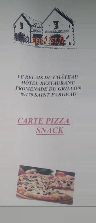 Le Relais du Château — carte page 1