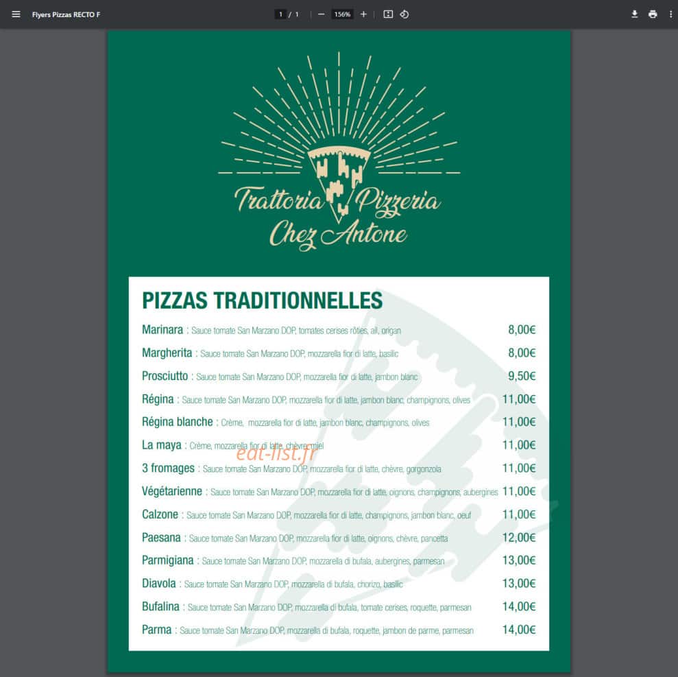 Chez Antone — carte page 2