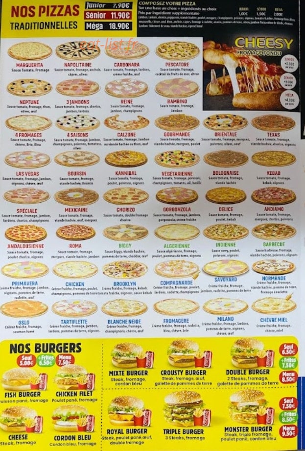 Paris food — carte page 2