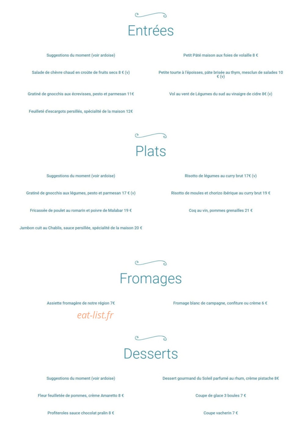 Le Chant du Coq — carte page 1
