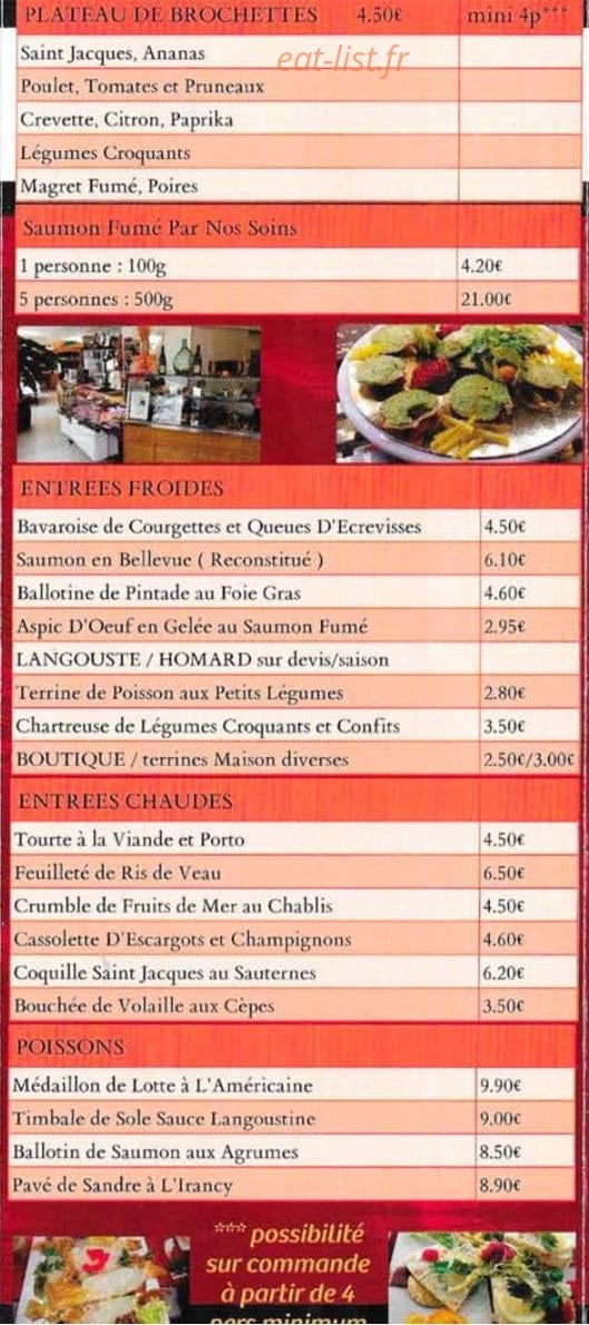 BS l'Atelier des Saveurs — carte page 7
