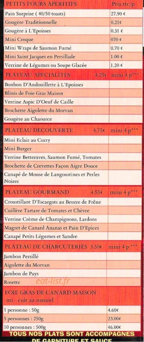 BS l'Atelier des Saveurs — carte page 6
