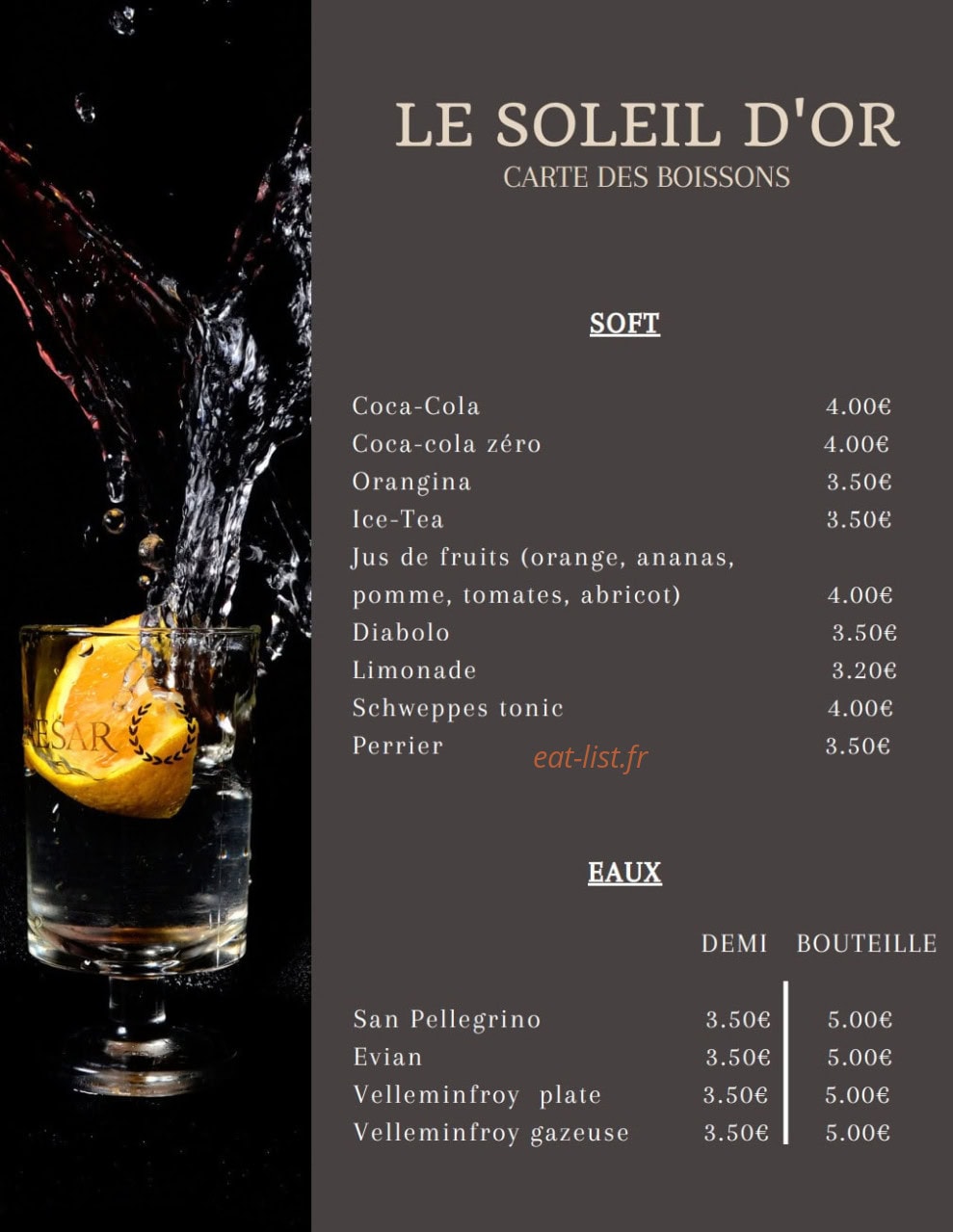Le Soleil D'or — carte page 3