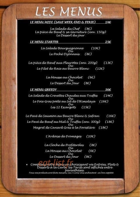 Les 2 Lions — carte page 2