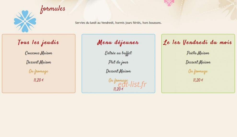 Le Relais de la Chapelle — carte page 2