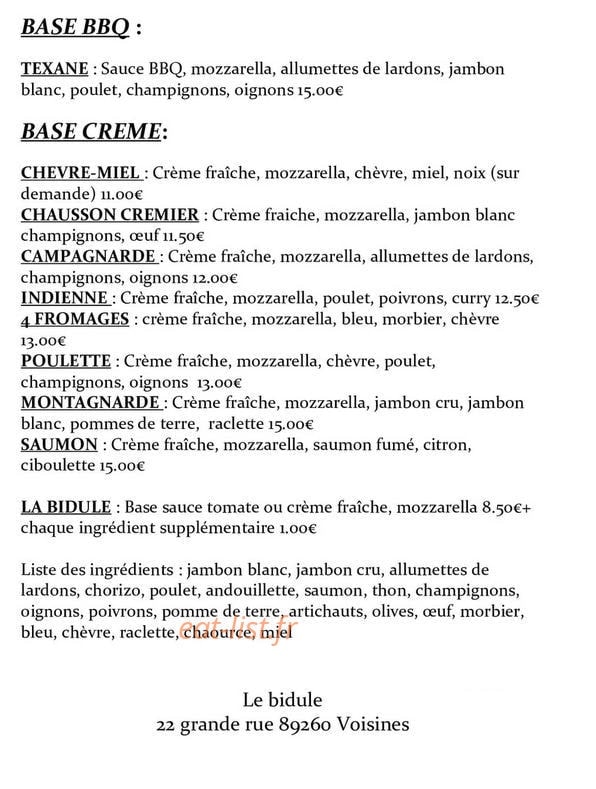 Le Bidule — carte page 2