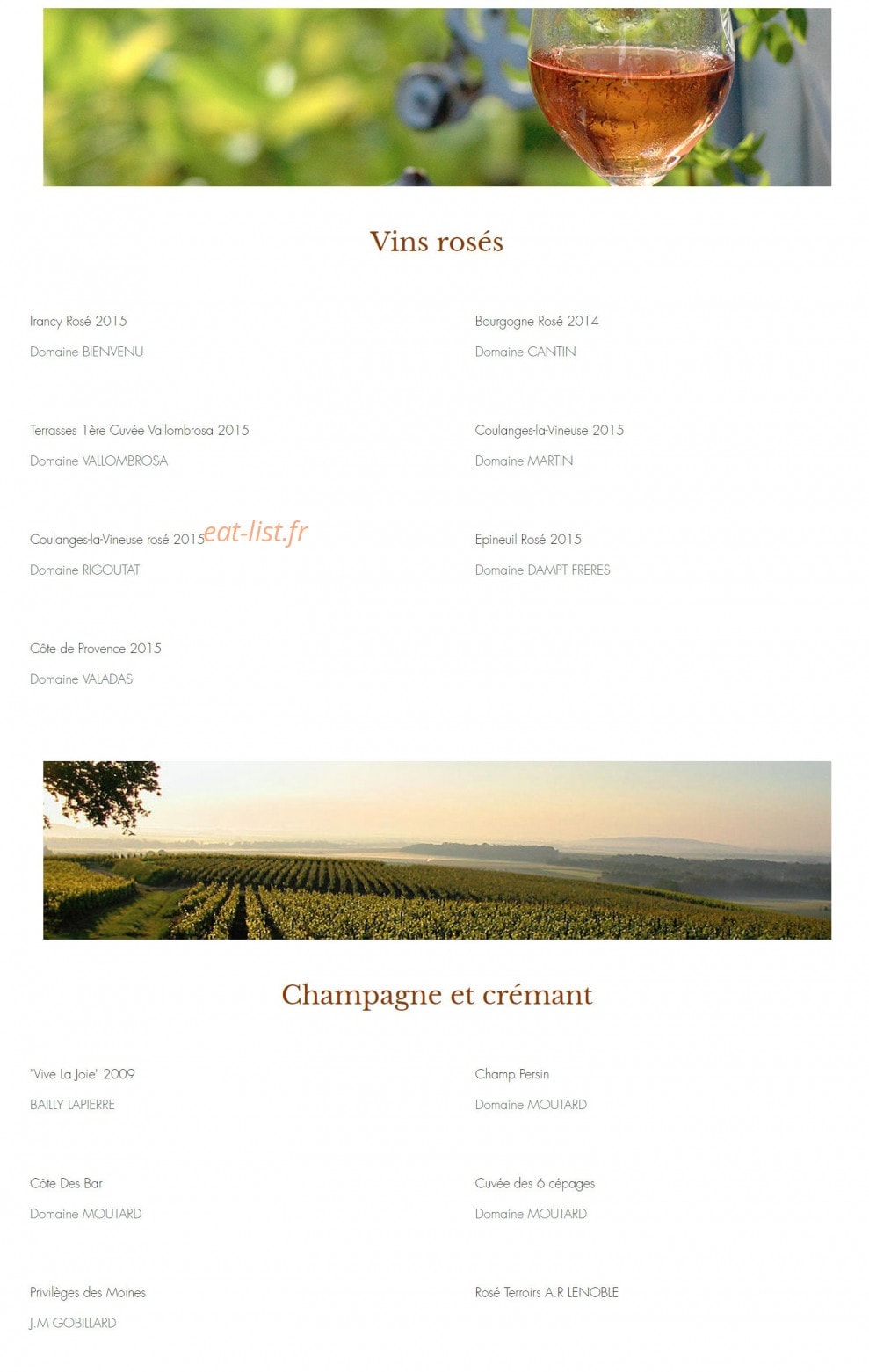 L'Auberge d'Augy — carte page 11
