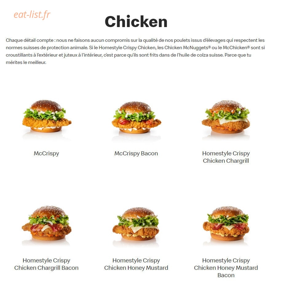 Mc Donald's — carte page 4