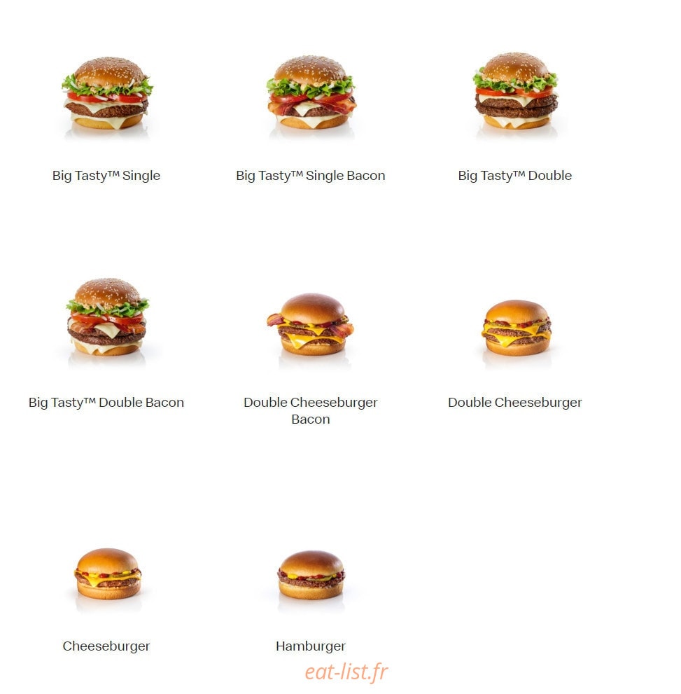 Mc Donald's — carte page 3