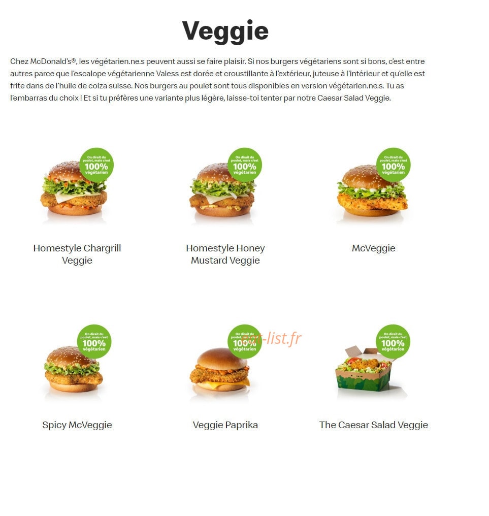 Mc Donald's — carte page 6