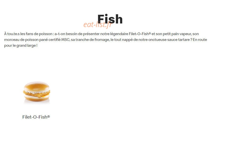Mc Donald's — carte page 7
