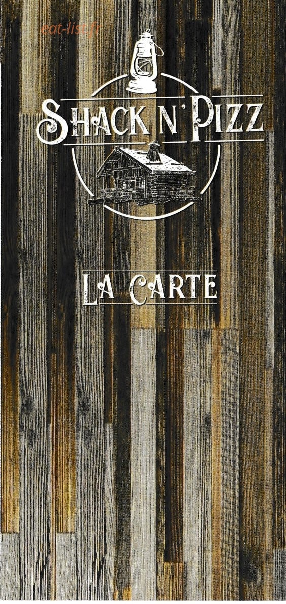 Shack N'Pizz — carte page 1