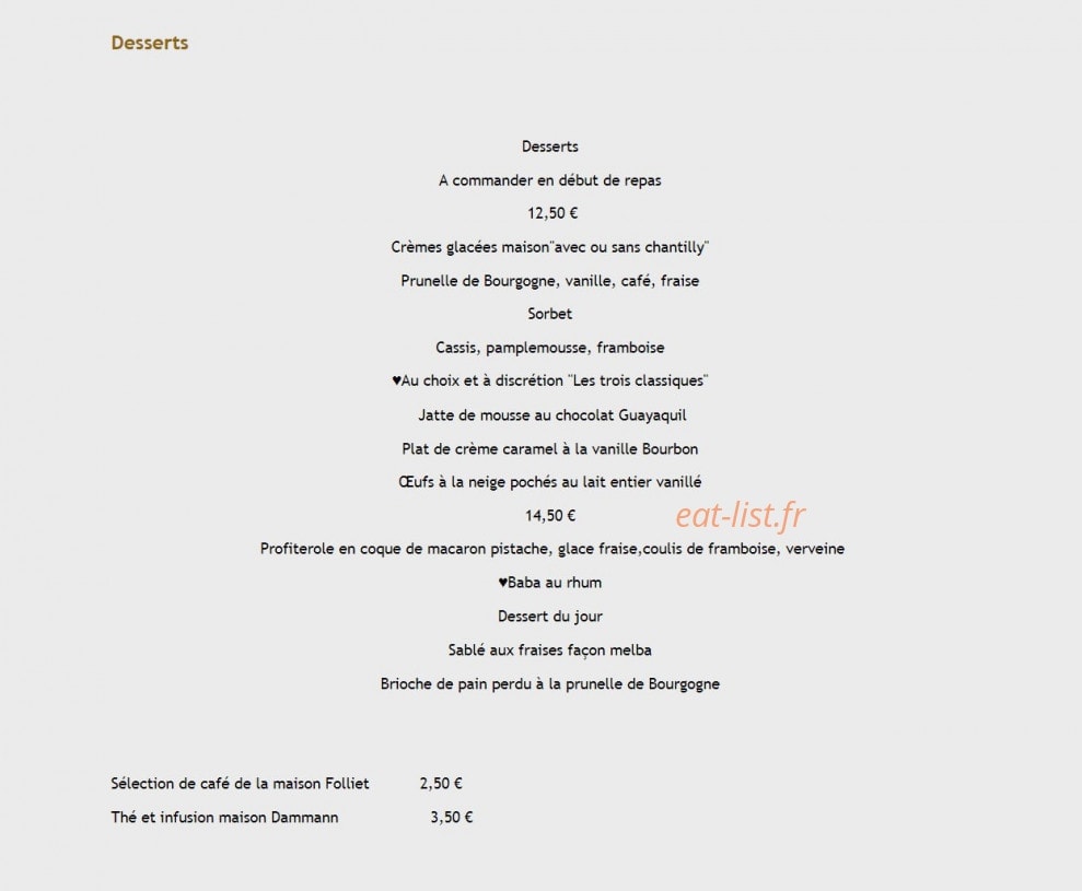 Auberge les Tilleuls — carte page 4