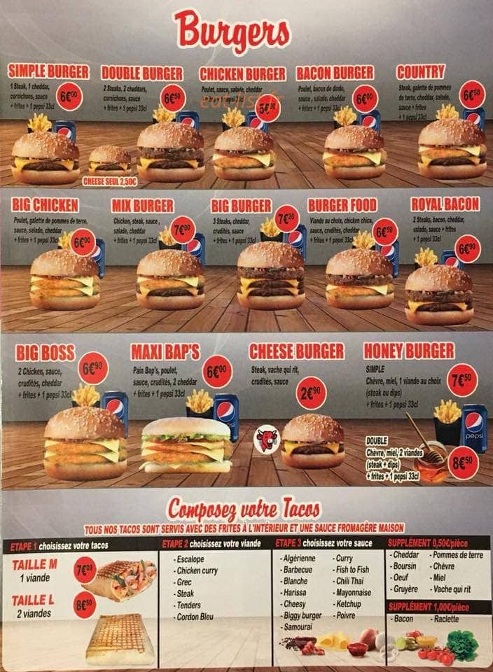 Chicken Food — carte page 2