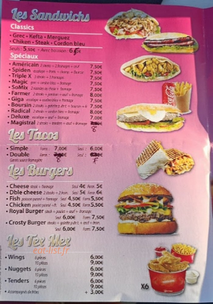 Lass Food — carte page 2