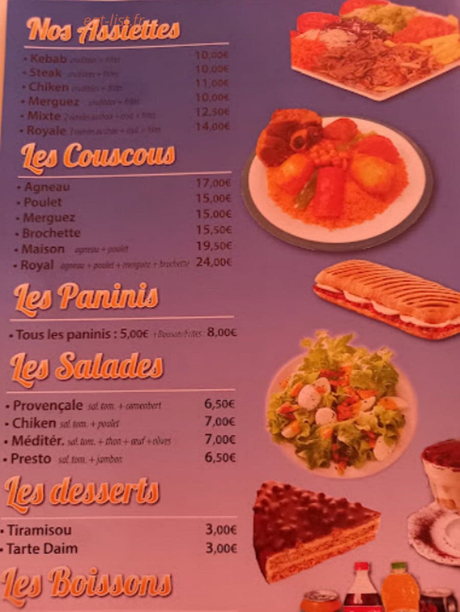 Lass Food — carte page 3